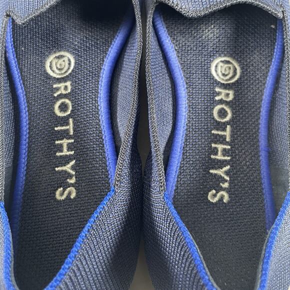 Rothy’s the Flat Women Size 7 Blue Knit Slip On Ballet Flat Comfort Casual EUC - Picture 8 of 9